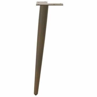 Salontafelpoten conische vorm 4 st 42-43 cm staal naturel 5