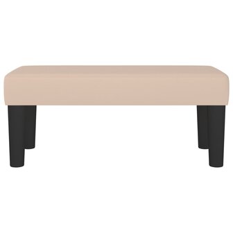 Bankje 70x30x30 cm kunstleer cappuccinokleurig 3