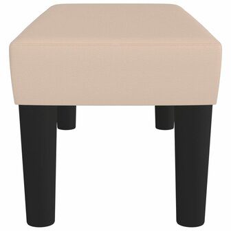 Bankje 70x30x30 cm kunstleer cappuccinokleurig 4
