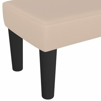 Bankje 70x30x30 cm kunstleer cappuccinokleurig 5