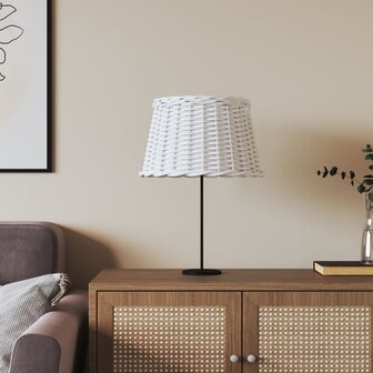 Lampenkap &Oslash;45x28 cm wicker wit 1