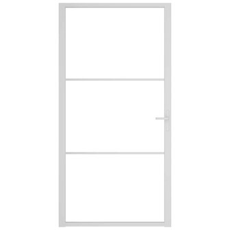 Binnendeur 102,5x201,5 cm ESG-glas en aluminium wit 3