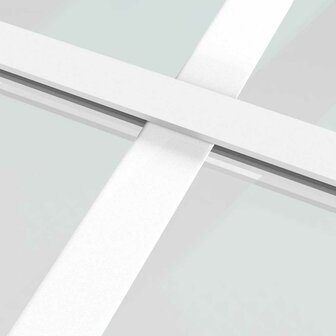 Binnendeur 93x201,5 cm ESG-glas en aluminium wit 6