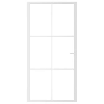 Binnendeur 102,5x201,5 cm ESG-glas en aluminium wit 3
