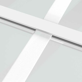 Binnendeur 102,5x201,5 cm ESG-glas en aluminium wit 6
