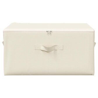 Opbergboxen 2 st 43x34x23 cm stof cr&egrave;mekleurig 4