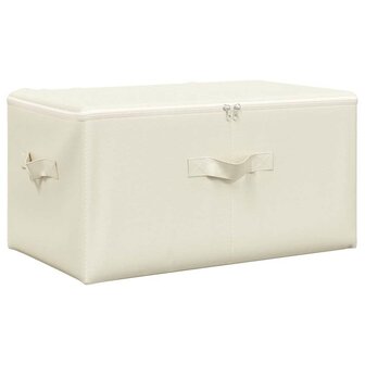 Opbergboxen 2 st 43x34x23 cm stof cr&egrave;mekleurig 7
