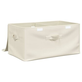 Opbergboxen 2 st 43x34x23 cm stof cr&egrave;mekleurig 8