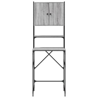 Wasmachinekast 68x48,5x194 cm grijs sonoma eikenkleurig 8