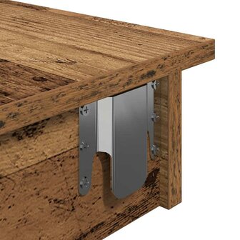 Bartafel wandgemonteerd 102x45x103,5 cm bewerkt hout oud hout 7