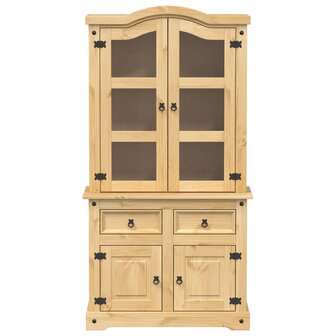 Vitrinekast Corona 100x48,5x179 cm massief grenenhout 4