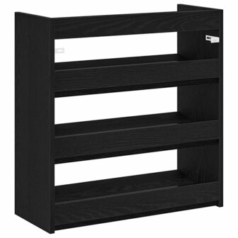 Schoenenrek 60x25x62 cm bewerkt hout zwart 6