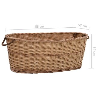 Houtmand met handvatten 88x57x34 cm natuurlijk wilgenhout 9