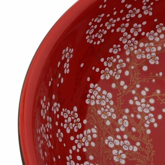 Opzetwasbak rond &Phi;41x14 cm keramiek zwart en rood 5