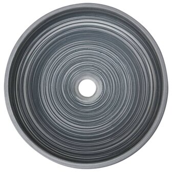 Opzetwasbak rond &Phi;41x14 cm keramiek grijs 4
