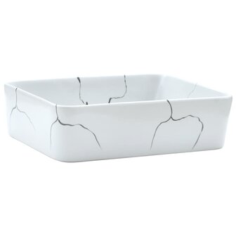 Opzetwasbak rechthoekig 46x35,5x13 cm keramiek wit 2