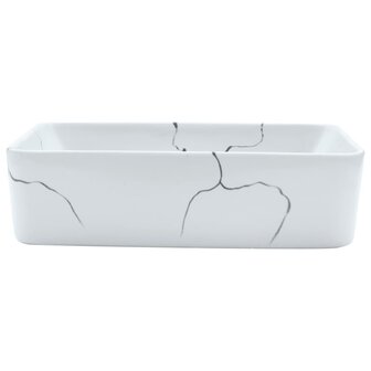 Opzetwasbak rechthoekig 46x35,5x13 cm keramiek wit 3