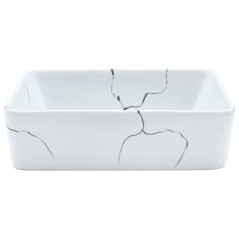 Opzetwasbak rechthoekig 46x35,5x13 cm keramiek wit 4