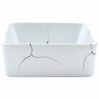 Opzetwasbak rechthoekig 46x35,5x13 cm keramiek wit 5