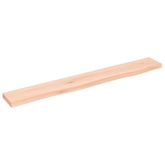 Wandschap 80x10x2 cm onbehandeld massief eikenhout 2