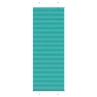 Pliss&eacute; rolgordijn 75x200 cm stofbreedte 74,4 cm petrol groen 1