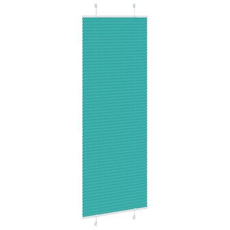 Pliss&eacute; rolgordijn 75x200 cm stofbreedte 74,4 cm petrol groen 3