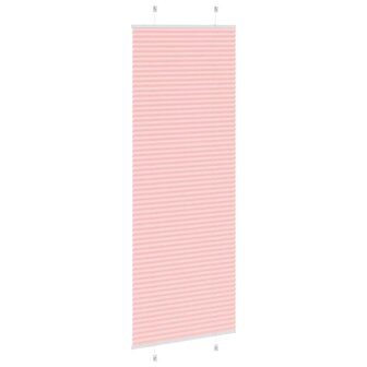 Pliss&eacute; rolgordijn 75x200 cm stofbreedte 74,4 cm polyester roze 4