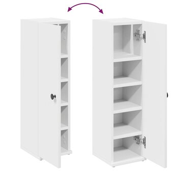 Badkamerkast met rolhouder 20,5x22x72 cm wit 8