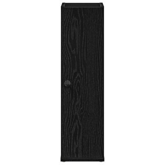 Badkamerkast met rolhouder 20,5x22x72 cm zwart 4