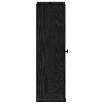 Badkamerkast met rolhouder 20,5x22x72 cm zwart 6