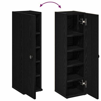 Badkamerkast met rolhouder 20,5x22x72 cm zwart 8