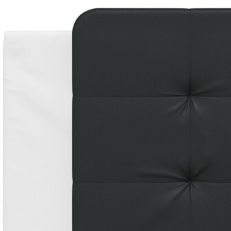 Hoofdbordkussen &quot;Zadar&quot; 100 cm kunstleer zwart en wit 7