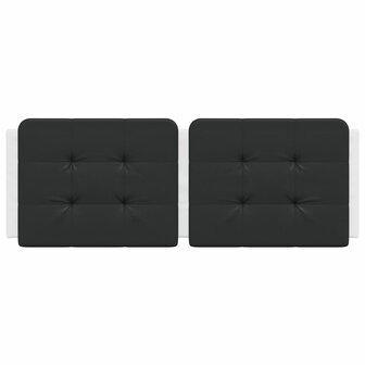 Hoofdbordkussen "Zadar" 120 cm kunstleer zwart en wit 4