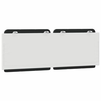 Hoofdbordkussen "Zadar" 120 cm kunstleer zwart en wit 6