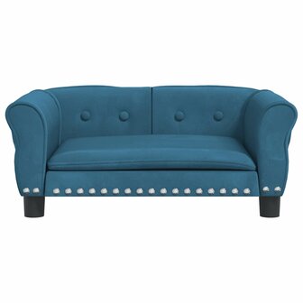 Hondenmand 70x45x30 cm fluweel blauw 3