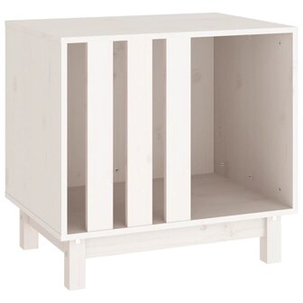 Hondenhok 60x45x57 cm massief grenenhout wit 2