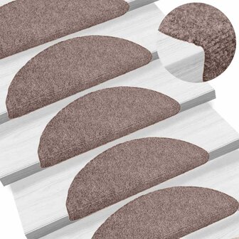 Trapmatten zelfklevend 10 st 65x21x4 cm naaldvilt cr&egrave;mekleurig 1