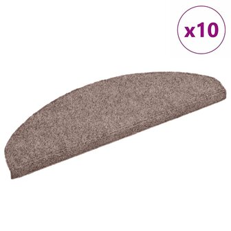Trapmatten zelfklevend 10 st 65x21x4 cm naaldvilt cr&egrave;mekleurig 2