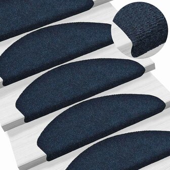 Trapmatten zelfklevend 10 st 65x21x4 cm naaldvilt marineblauw 1