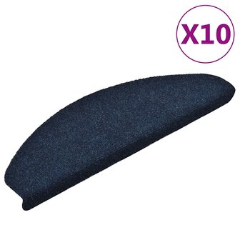 Trapmatten zelfklevend 10 st 65x21x4 cm naaldvilt marineblauw 2