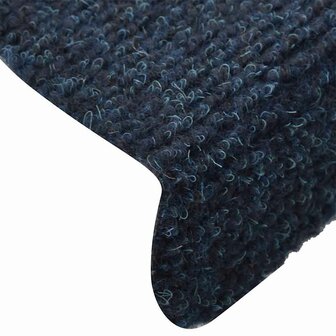 Trapmatten zelfklevend 10 st 65x21x4 cm naaldvilt marineblauw 6