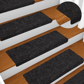 Trapmatten 10 st 65x21x4 cm naaldvilt zwart 1