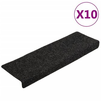 Trapmatten 10 st 65x21x4 cm naaldvilt zwart 2