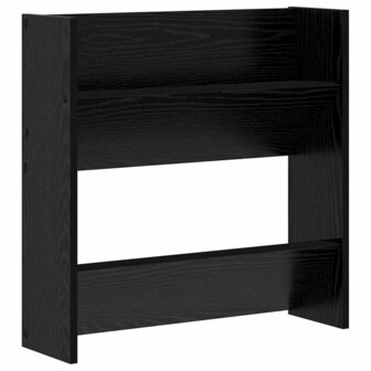 Wand Schoenenkasten Zwart eiken 60 x 18 x 60 cm Bewerkt hout 2