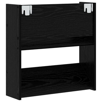 Wand Schoenenkasten Zwart eiken 60 x 18 x 60 cm Bewerkt hout 7