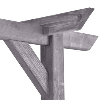 Pergola 200x40x205 cm ge&iuml;mpregneerd grenenhout grijs 3