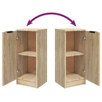 Dressoir 30x30x70 cm bewerkt hout sonoma eikenkleurig 9