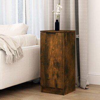 Dressoir 30x30x70 cm bewerkt hout gerookt eikenkleurig 1