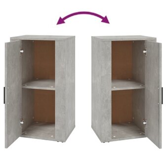 Dressoir 40x33x70 cm bewerkt hout betongrijs 6