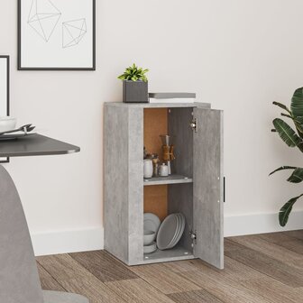 Dressoir 40x33x70 cm bewerkt hout betongrijs 7